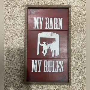 Horse / cowboy wall sign